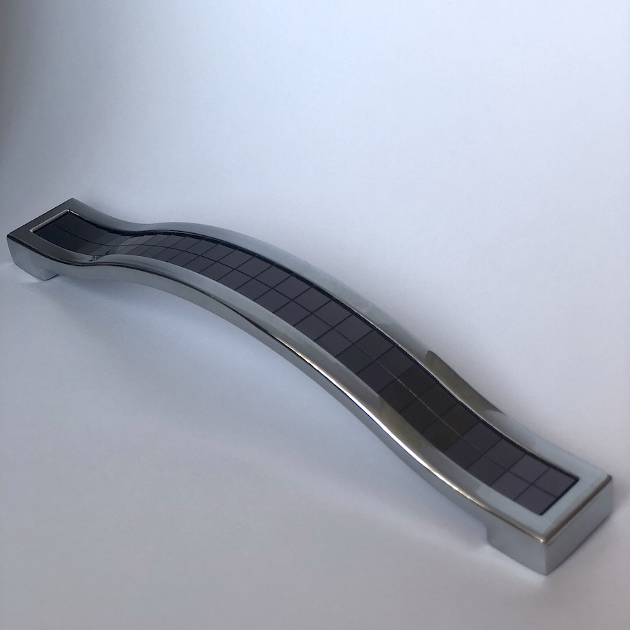 Ручка мебельная метал.128мм серый на хроме  METAX