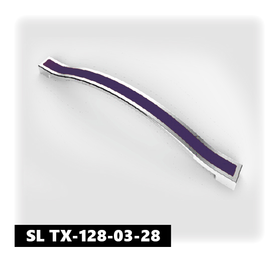 Ручка мебельная метал 224мм SL TX Фиолетовый на хроме