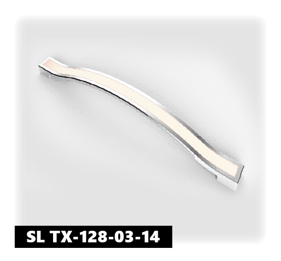 Ручка мебельная метал 224мм SL TX Белый на хроме