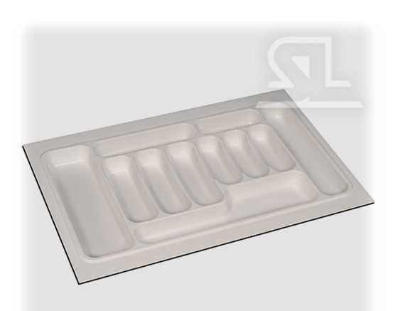 Емкость для столовых приборов (пластик), 800 мм (75*49 мм) Серый глянец