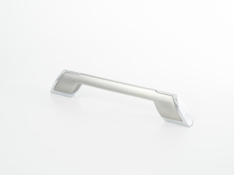 Ручка мебельная  Smart 128 мм  BSN+CP  никель+хром  ADELIA