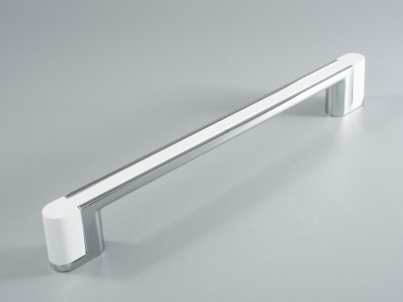 Ручка мебельная  Bridge 160 мм  CP+WT  хром+белый  ADELIA