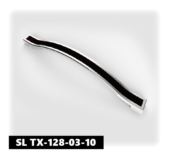 Ручка мебельная метал 192мм SL TX Черный на хроме