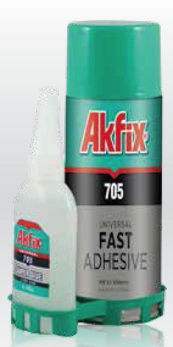 Клей Двухкомпонентный  универсальный 200мл+65гр   (АК705 )   AKFIX 705  (24) (бренд AKFIX)