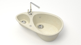 Мойка каменная матовая Эмма 780x491x210 Бежевый (F13Q2 Мат)