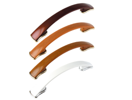 Ручка-скоба  С4-12.21- Орех/золото (300)