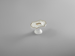 Ручка мебельная  9254   OT+WH белая+золото  SKF