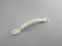 Ручка мебельная  9120  96мм OT+WH  белая+золото SKF 