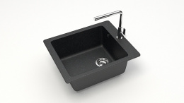 Мойка Карельский камень "Модель 8" 500x425x195 Черный (Z8Q4 Мат) (ПОД ЗАКАЗ)