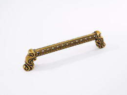 Ручка мебельная  9222 160мм  BA  с кристаллами  бронза SKF