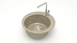 Мойка MARRBAXX "Лексия" 515x515x213 Песочный ( Z6Q5 Глянец)