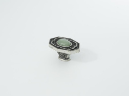 Ручка мебельная  Asia   OS+J  старое серебро+камень (Нефрит)  ADELIA Ручка мебельная  Asia   OS+J  старое серебро+камень (Нефрит)  ADELIA