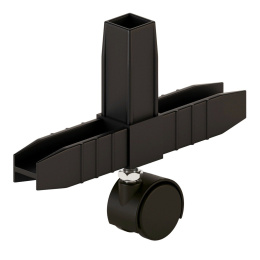 Конектор 3 (2D) Черный с колесной опорой