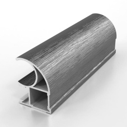 Ручка профиль открытая Браш Графит 5,4м (ПОД ЗАКАЗ)