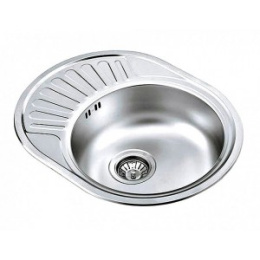 Мойка кухонная врезная КАРАТ  450х570х150 тол - 0,6мм чаша универсальная+ сифон