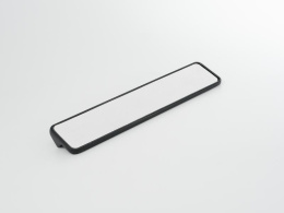 Ручка мебельная  Elegant 160 мм  BL+WH  черный+белая кожа  ADELIA