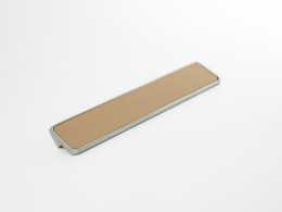 Ручка мебельная  Elegant 160 мм  CP+KH  хром+коричневая кожа  ADELIA