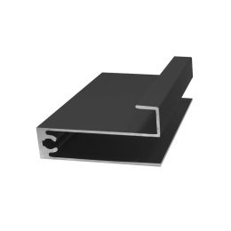 Профиль горизонтальный нижний ELEPHANT  Чёный глянец (5,9) (ПОД ЗАКАЗ)