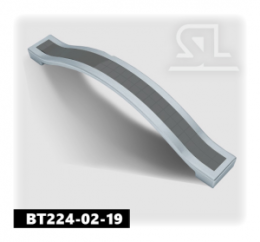 Ручка мебельная метал.224мм серый на хроме(50/250) METAX