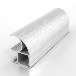 Ручка профиль открытая Браш Серебро 5,4м (ПОД ЗАКАЗ)