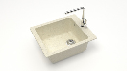 Мойка каменная матовая Линди 500x425x195 Бежевый (F8Q2 Мат)