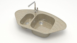 Мойка MARRBAXX "Аделис" 945x500x175 Песочный (Z23Q5 Глянец) 