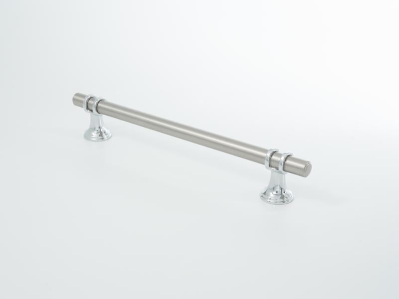 Ручка мебельная  Extra 160 мм  BSN+CP  никель+хром  ADELIA