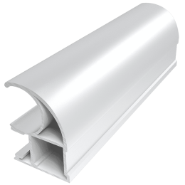 Ручка профиль открытая Серебро Глянец 5,4м