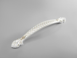 Ручка мебельная  9120 128мм OT+WH  белая+золото SKF 