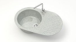 Мойка Наоми Z11Q10 (светло-серый) GM