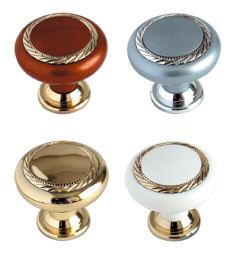 Ручка кнопка пластиковая  Слоновая кость+Золото  (100/800шт)  Ручка кнопка пластиковая  Слоновая кость+Золото  (100/800шт)