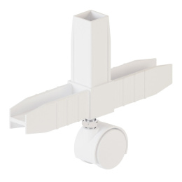 Конектор 3 (2D) Белый с колесной опорой