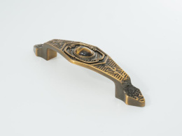 Ручка мебельная  Asia  96 мм  MAE  кофе+камень (Тигровый глаз)  ADELIA