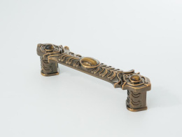 Ручка мебельная  Amulet  96 мм  MAE  кофе+камень (Тигровый глаз)  ADELIA