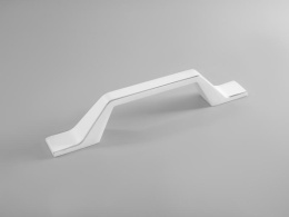 Ручка мебельная  9371  96мм  CP+WH  белая матовый+хром SKF