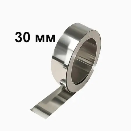 Полоса металлическая 30мм серебро глянец