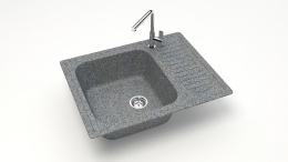 Мойка каменная матовая Арлин 635х490х205 Темно-серый (F15Q08 Мат) (ПОД ЗАКАЗ)