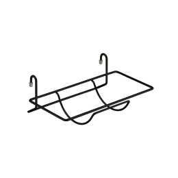 Полка на рейлинг для бумажного полотенца 300х200х120 Черный матовый