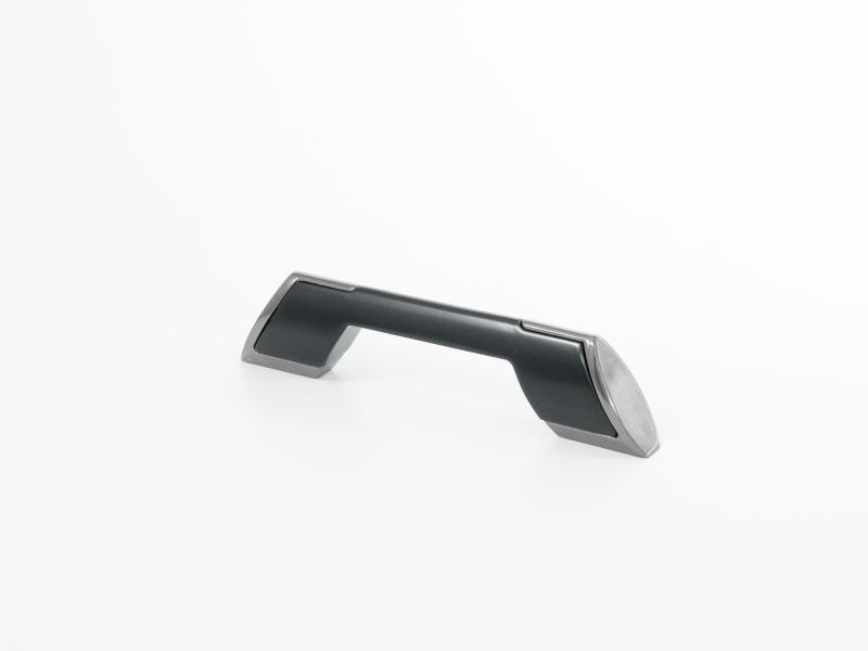 Ручка мебельная  Smart  96 мм  BL+BL  черный+черный никель  ADELIA