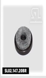 Подпятник без винта пластик с войлоком d-20мм Коричневый