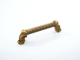 Ручка мебельная  9222  96мм  BA  с кристаллами  бронза SKF