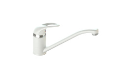 Смеситель каменный матовый КМ004/Q1 Белый лед