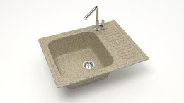 Мойка каменная матовая Арлин 635х490х205 Песочный (F15Q05 Мат)