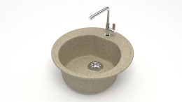 Мойка Карельский камень "Черая" 510x510x191 Песочный (Z3Q5  Мат) (ПОД ЗАКАЗ)