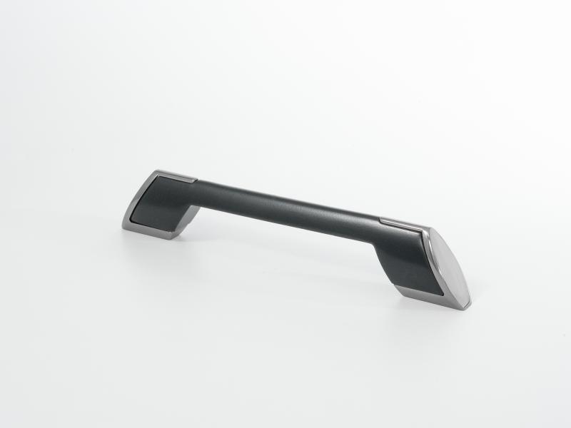 Ручка мебельная  Smart 128 мм  BL+BL  черный+черный никель  ADELIA