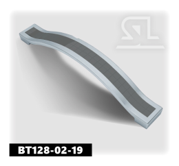 Ручка мебельная метал.160мм серый на хроме(50/250) METAX