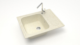Мойка каменная матовая Арлин 635х490х205 Бежевый (F15Q2 Мат)