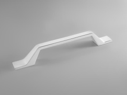 Ручка мебельная  9371 128мм  CP+WH  белая матовый+хром SKF