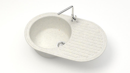 Мойка каменная матовая Наоми 720x455x185 Хлопок (F11Q7 Мат)