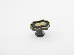 Ручка мебельная  9254   BA+BL черный+бронза  SKF